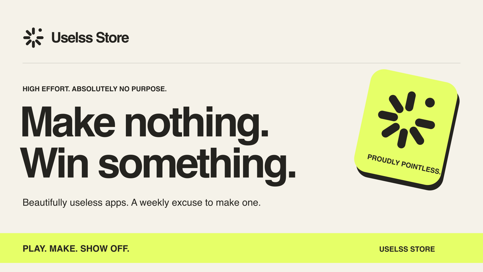 Uselss Store portfolio thumbnail